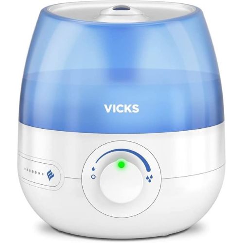 Vicks VUL525E1 Mini Cool Mist Ultrasonic Humidifier Visible Cool Mist For Easy Breathing, Reduces Survival Of Flu Viruses. 24Hrs Auto Switch Off - VUL525E1