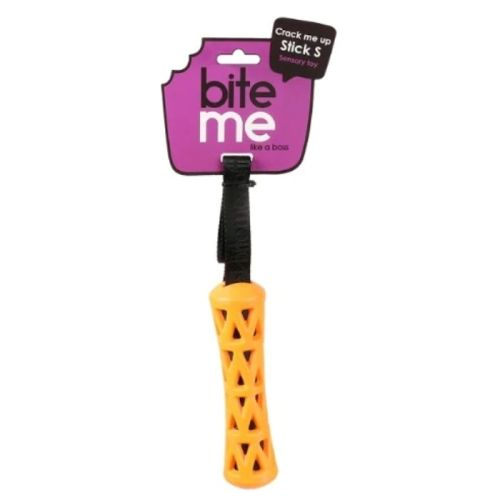 Ebi Bite Me Crack Me Up Stick Sensory Dog Toy - Orange 42X6X6Cm