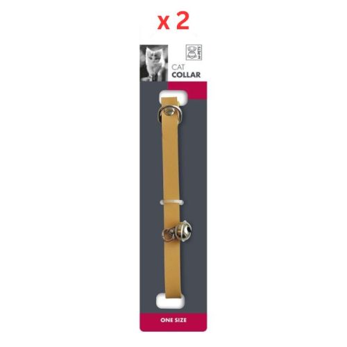 M-Pets Caruso Cat Collar Beige Pack Of 2