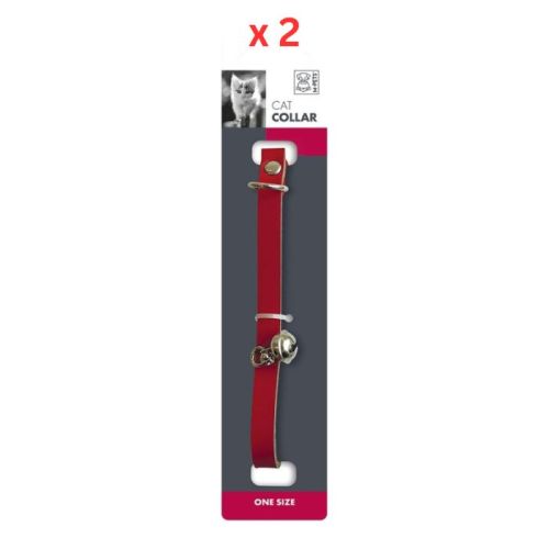 M-Pets Caruso Cat Collar Red Pack Of 2