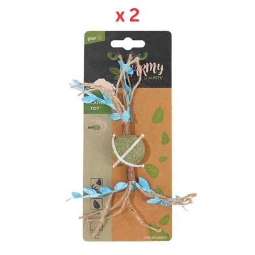 M-Pets Charmy Branch Blue Catnip Cat Toy Pack Of 2