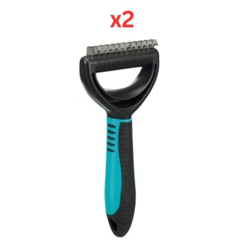 Trixie Universal Groomer For Dogs & Cats - Turquoise 7X18cm (Pack Of 2)
