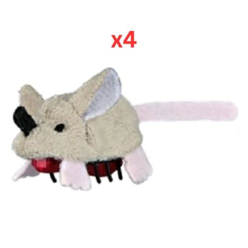 Trixie Running Mini Mouse Toy For Cats - Beige 5.5cm (Pack Of 4)