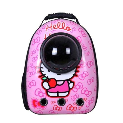 Cozy Paws Pink Kitty Transparent Capsule Pet Travel Backpack – 42X32X29 Cm