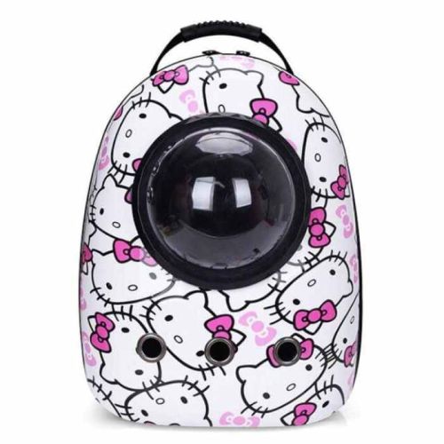 Cozy Paws White Kitty Transparent Capsule Pet Travel Backpack – 42X32X29 Cm