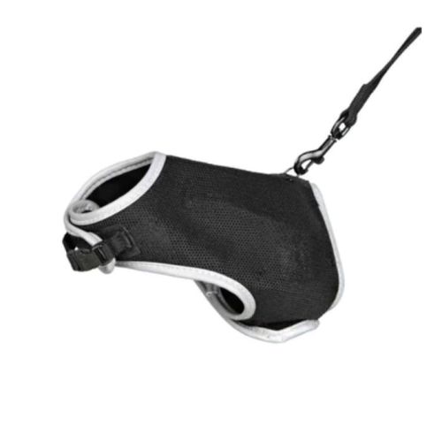 Trixie Soft Harness With Lead For Cats Black - 24–42Cm