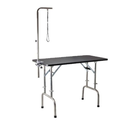 Aeolus Height Adjustable Folding Table With Grooming Arm Kit 120X60X81-93Cm