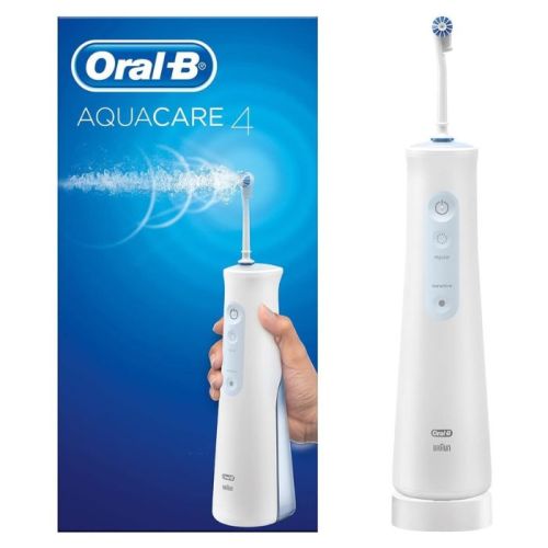 Oral-B Aqua Care 4 Water Flosser For Mouth & Teeth, White & Blue - MDH20.016.2 