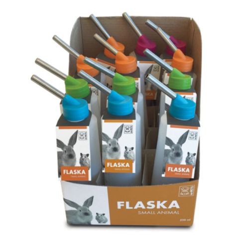 M-Pets Flaska 250ml Drinking Bottle – Display Box Of 12pcs Mixed Colors