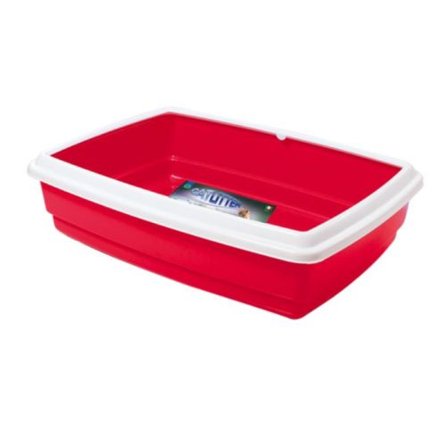 Georplast Jumbo Cat Litter Tray - Red (Pack Of 2)