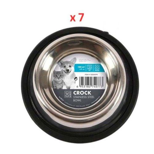 M-Pets Crock Stainless Steel Bowl XS (Pack of 7)