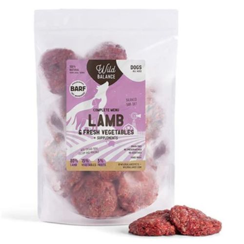 Wild Balance Complete BARF Menu Lamb Raw Food for Dogs 1Kg