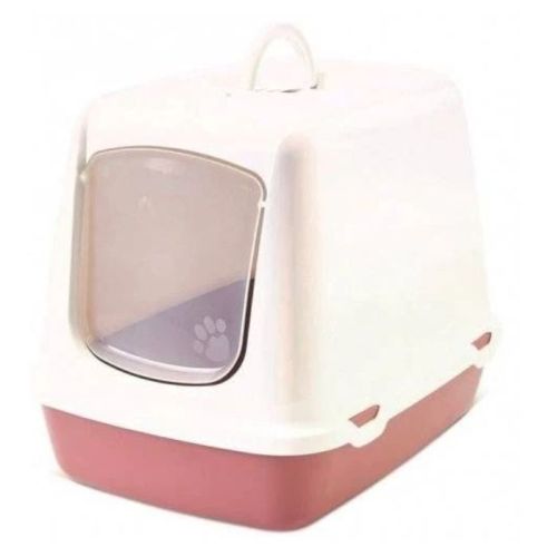 Savic Oscar Cat Toilet Home - Pink-Red