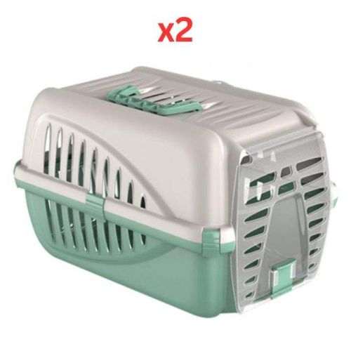Georplast Panzer Pet Carrier - Green (Pack of 2)