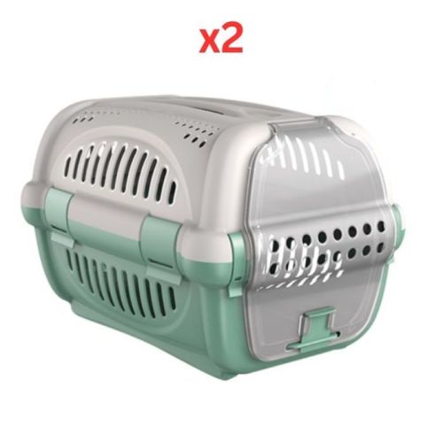 Georplast Rhino Pet Carrier - Green (Pack of 2)