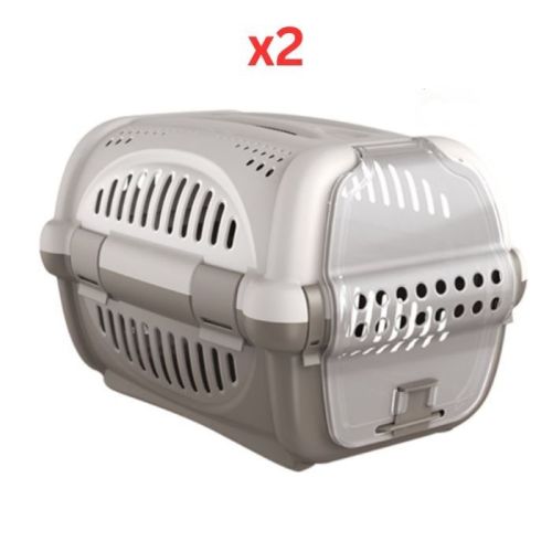 Georplast Rhino Pet Carrier - Grey (Pack of 2)