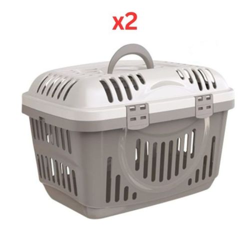 Georplast Rocket Pet Carrier - Grey (Pack of 2)