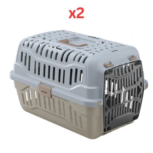 Georplast Spark Pet Carrier - Beige (Pack of 2)