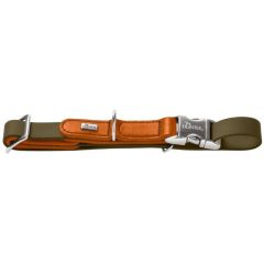 Hunter Wolmar Alu-Strong BioThane x Leather Dog Collar, Large