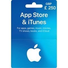 £250 UK Apple iTunes Card (Instant E-mail Delivery)