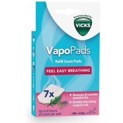Vicks Vapopads For Easy Breathing; Suitable During Cough & Cold - Rosemary & Lavender VBR 7EV1