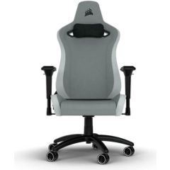 Corsair TC200 Fabric Gaming Chair, Soft Fabric Exterior, Comfortable And Durable, 4D Armrests, Steep Recline, 4 Gas Lift & Height Range Of 120mm, 75mm Dual-Wheel Casters, Grey & White - CF-9010048-WW