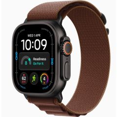 Apple Watch Ultra 4, GPS + Cellular, Black Titanium Case with Burgundy Alpine Loop - M