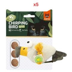 FOFOS Sound Chip Eagle With Catnip Balls Cat Toy (Pack Of 5)