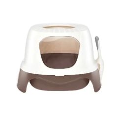 Pakeway Ark Series Rocket Cat Litter Box-55.8X51X39cm Coffee