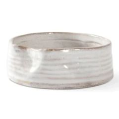 Pet Shop By Fringe Studio Ribbed Stoneware Ribbed Bowl - White 13X4cm