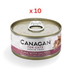 Canagan Tuna with Salmon Wet Cat Food 75g Tin (Pack Of 10)