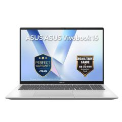 Asus Vivobook 16 Laptop, 16inch WUXGA Display, Intel Core Ultra 5 225H Processor, 16GB RAM, 512GB SSD, Windows 11 Home, Cool Silver, Backlit English & Arabic Keyboard, 1 Year Warranty