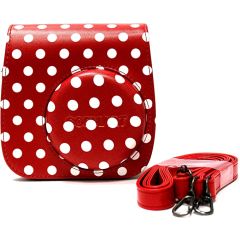 Gosmart Camera Case For Fujifilm Instax Mini 8, Mini 8 PlUS, And Mini 9 Instant Film Camera - Red & White, B07PVBF68F