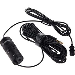 BOYA BY-M1 Pro Omni-Directional Lavalier Microphone Single Head Clip-on Condenser Mic Smartphone DSLR Camcorder Audio Recorder PC Recording Device, B083TFYFGW