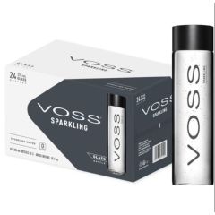 Voss Sparkling Water Glass Bottles 375mlX24