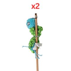Ebi Coockoo Mac Cat Rod - Green 40X4X4cm (Pack of 2)