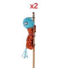 Ebi Coockoo Mac Cat Rod - Orange 40X4X4cm (Pack of 2)