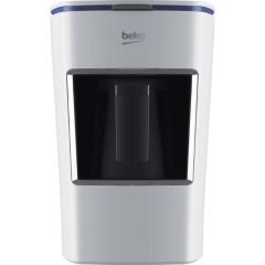 Beko Turkish Coffee Machine, 670W, 3 Cups, Cook Sense, Plastic Pot, One Touch Control, Lack Of Bean Indicator, AntiSpill, White, Made In Turkey - BKK2300 W