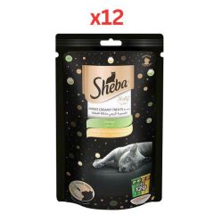 Sheba Melty Chicken Mixed Creamy Cat Treats 4X12G (Pack of 12)