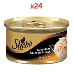 Sheba Succulent Chicken Breast Cat Food 85G (Pack of 24)