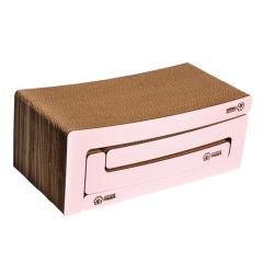 Thunder Paws Duo Shape Cat Scratcher - Pink 44X21X16Cm