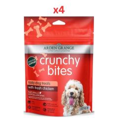 Arden Grange Crunchy Bites Chicken Dog Treats 225g (Pack of 4)
