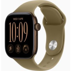Apple Watch Series 12, GPS + Cellular, 42mm, Dark Bronze Aluminum Case with Olive Sport Band - M/L