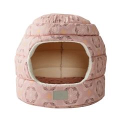 Pet Shop By Fringe Studio Star Tile Canvas Hut Bed Dogs & Cats - Mauve 36X38X38cm