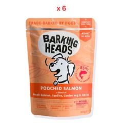 Barking Heads Pooched Salmon Adult Wet Dog Food 300g Pack Of 6