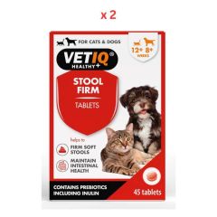 VetIQ Stool Firm for Cats & Dogs 45 Tablets Pack Of 2