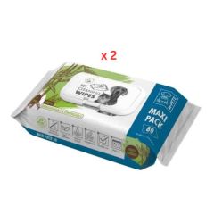 M-Pets Pet Cleaning Wipes 100% Bamboo Maxi Pack 80pcs Pack Of 2