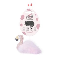 M-Pets Plume Flamingo Catnip Cat Toy Pack Of 4