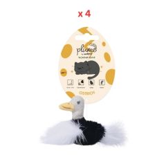 M-Pets Plume Ostrich Catnip Cat Toy Pack Of 4