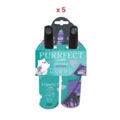 M-Pets Purrfect Lint Rollers Lavender Scented 100 sheets Pack Of 5